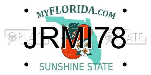 JRMI78 Florida License Plate