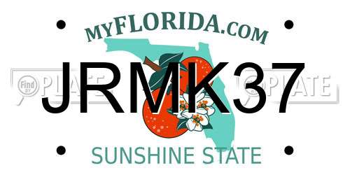 JRMK37 Florida License Plate