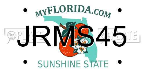 JRMS45 Florida License Plate