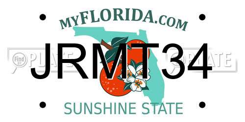 JRMT34 Florida License Plate