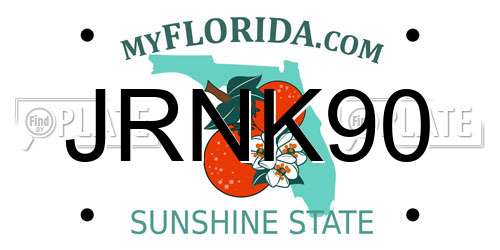 JRNK90 Florida License Plate