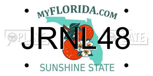 JRNL48 Florida License Plate