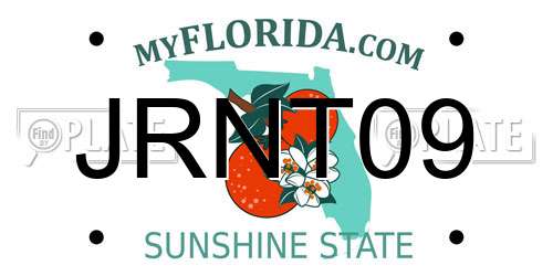 JRNT09 Florida License Plate
