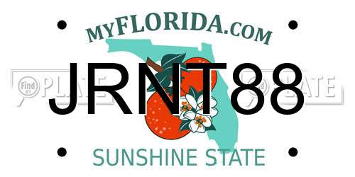 JRNT88 Florida License Plate