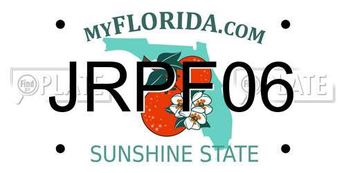 JRPF06 Florida License Plate