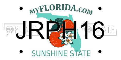 JRPH16 Florida License Plate