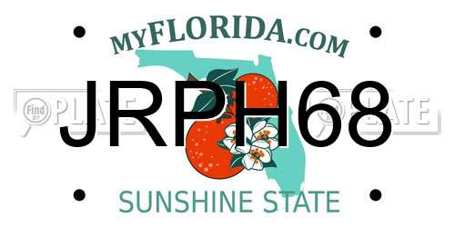 JRPH68 Florida License Plate