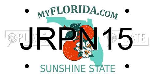 JRPN15 Florida License Plate
