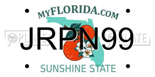 JRPN99 Florida License Plate