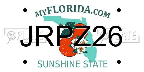 JRPZ26 Florida License Plate
