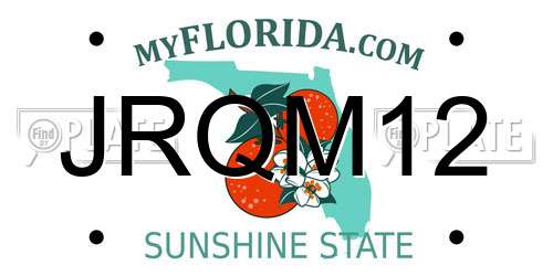 JRQM12 Florida License Plate