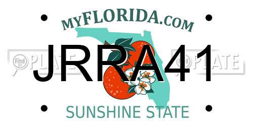 JRRA41 Florida License Plate