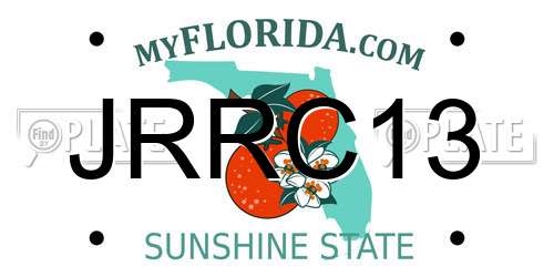 JRRC13 Florida License Plate