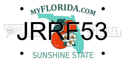 JRRF53 Florida License Plate