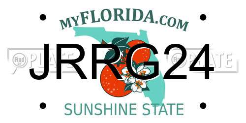 JRRG24 Florida License Plate