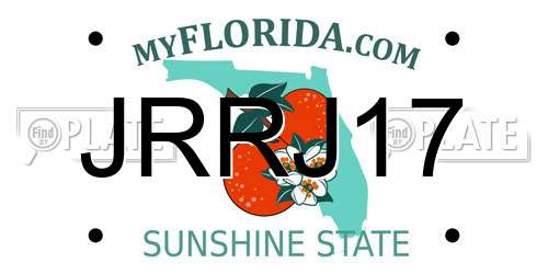 JRRJ17 Florida License Plate