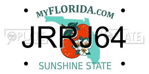 JRRJ64 Florida License Plate