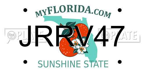 JRRV47 Florida License Plate
