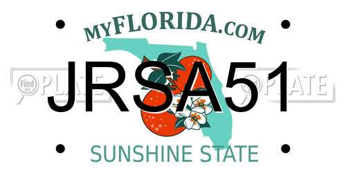 JRSA51 Florida License Plate