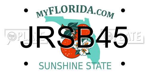 JRSB45 Florida License Plate