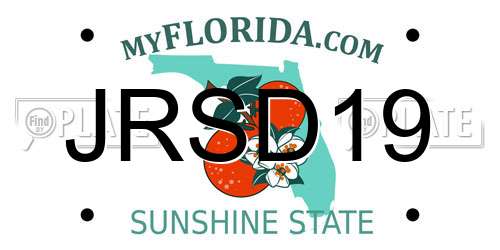 JRSD19 Florida License Plate