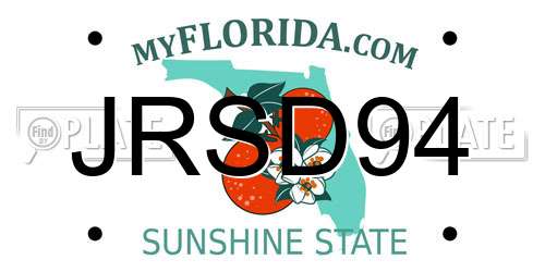 JRSD94 Florida License Plate