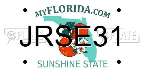 JRSE31 Florida License Plate