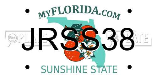 JRSS38 Florida License Plate