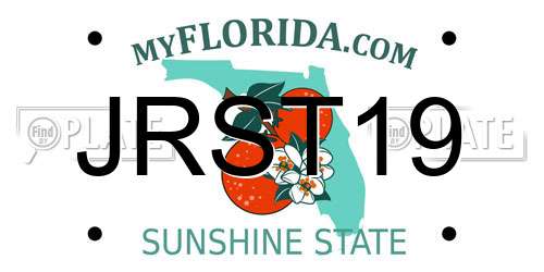 JRST19 Florida License Plate