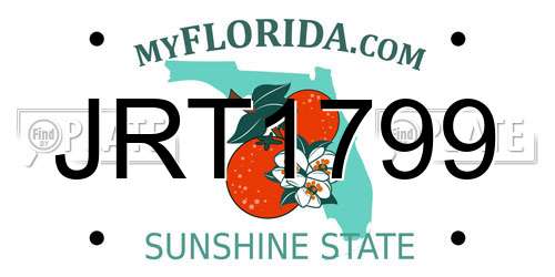 JRT1799 Florida License Plate
