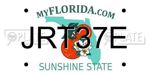 JRT37E Florida License Plate