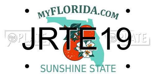 JRTE19 Florida License Plate
