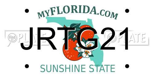 JRTG21 Florida License Plate