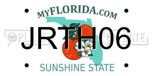 JRTH06 Florida License Plate