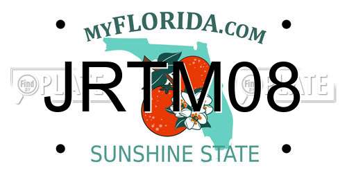 JRTM08 Florida License Plate