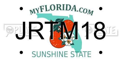 JRTM18 Florida License Plate