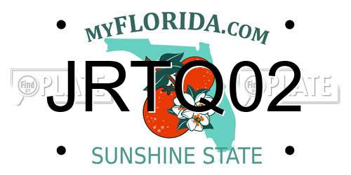 JRTQ02 Florida License Plate