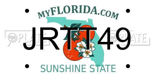JRTT49 Florida License Plate