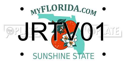 JRTV01 Florida License Plate