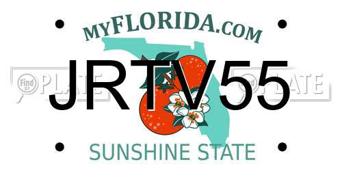 JRTV55 Florida License Plate