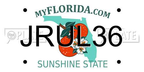 JRUL36 Florida License Plate