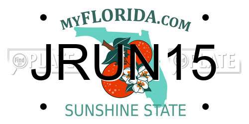 JRUN15 Florida License Plate