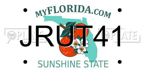 JRUT41 Florida License Plate