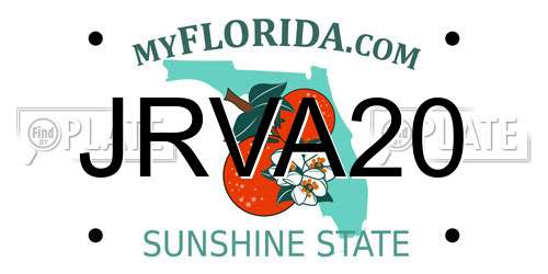 JRVA20 Florida License Plate