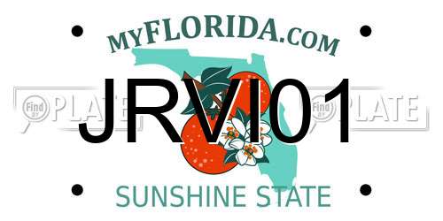 JRVI01 Florida License Plate