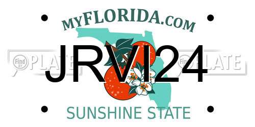 JRVI24 Florida License Plate