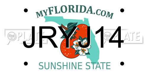 JRYJ14 Florida License Plate