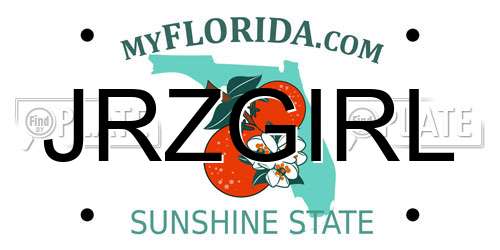 JRZGIRL Florida License Plate