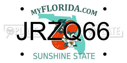 JRZQ66 Florida License Plate