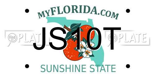 JS10T Florida License Plate